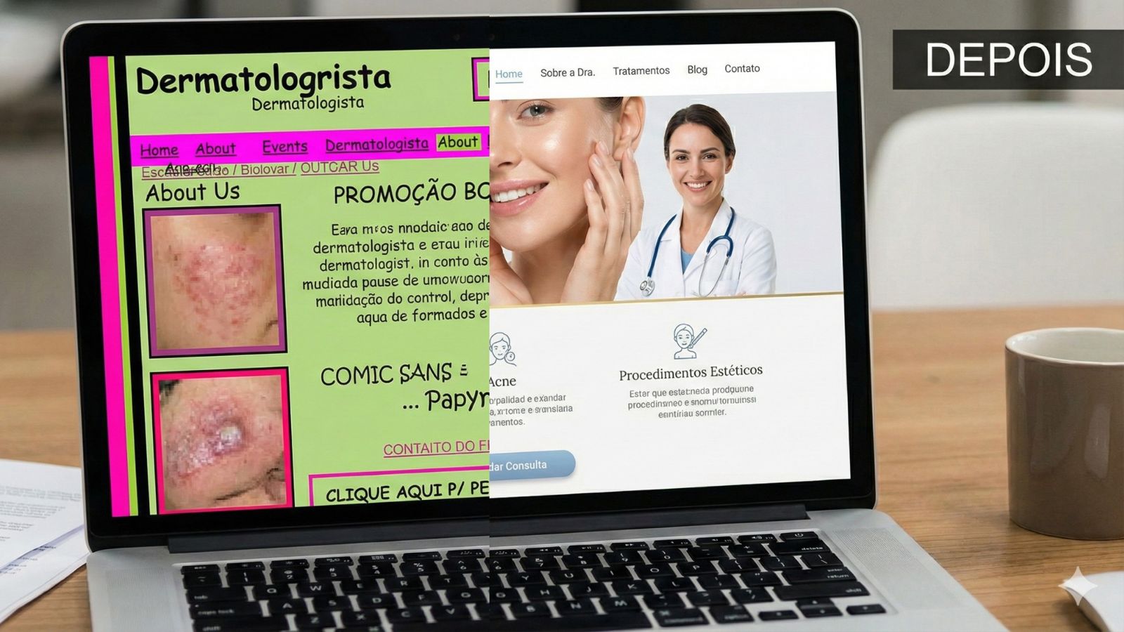 Transformação de site amador para profissional